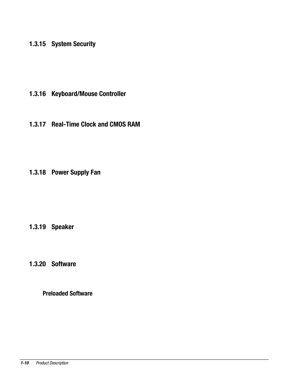 15 system security, 16 keyboard/mouse controller, 17 real-time clock and cmos ram | 18 power supply fan, 19 speaker, 20 software | Compaq Deskpro 2000 User Manual | Page 22 / 269