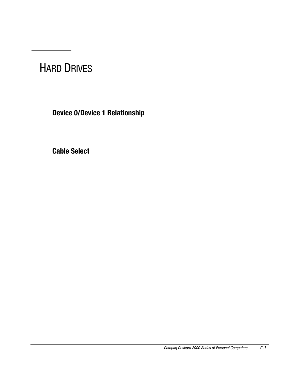 Hard drives, Appendix, Rives | Compaq Deskpro 2000 User Manual | Page 227 / 269