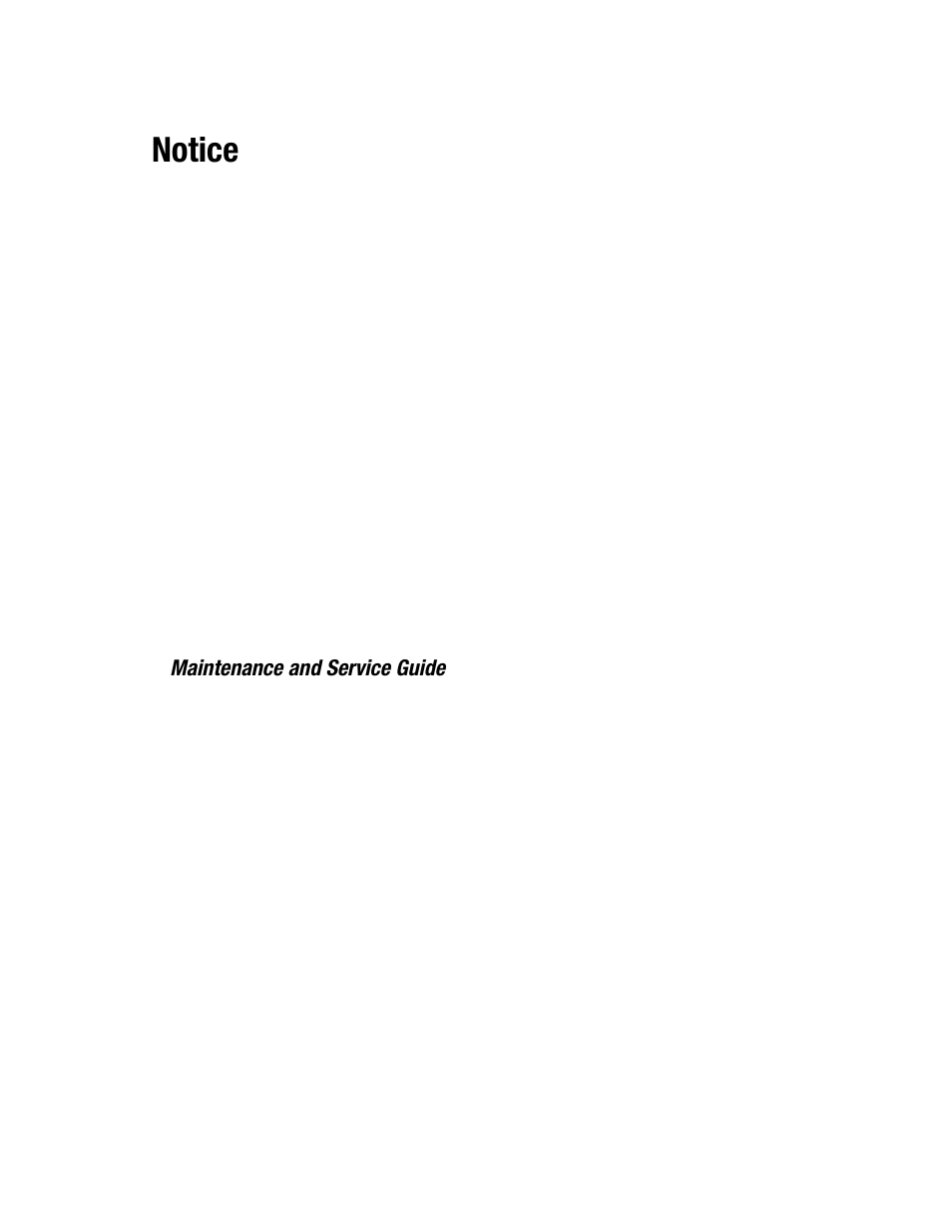 Notice, Maintenance and service guide | Compaq Deskpro 2000 User Manual | Page 3 / 269