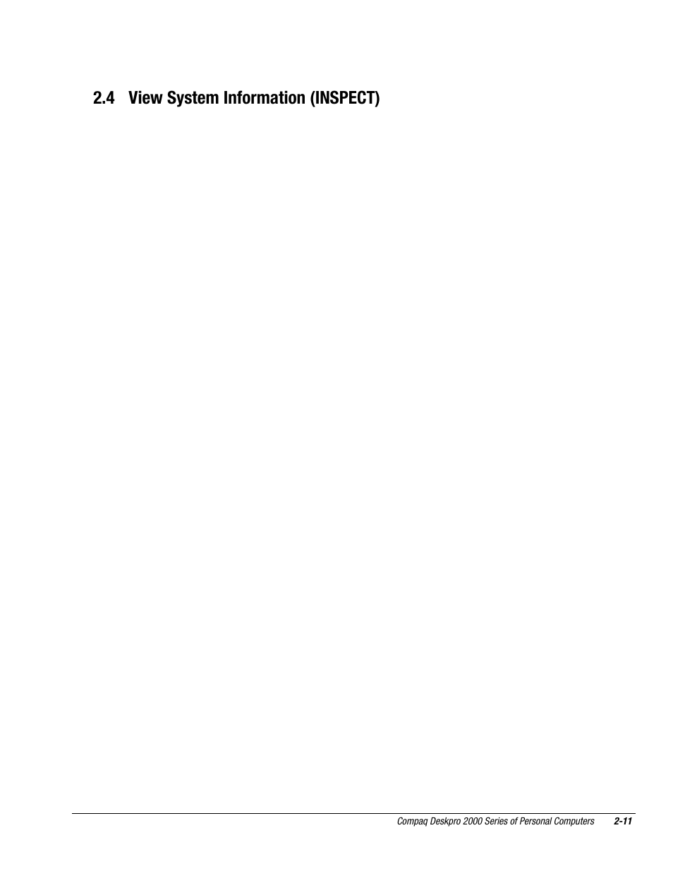 4 view system information (inspect) | Compaq Deskpro 2000 User Manual | Page 49 / 269