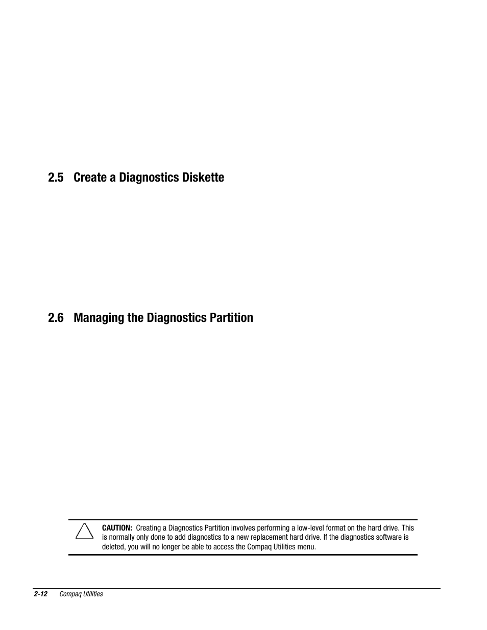 5 create a diagnostics diskette, 6 managing the diagnostics partition | Compaq Deskpro 2000 User Manual | Page 50 / 269