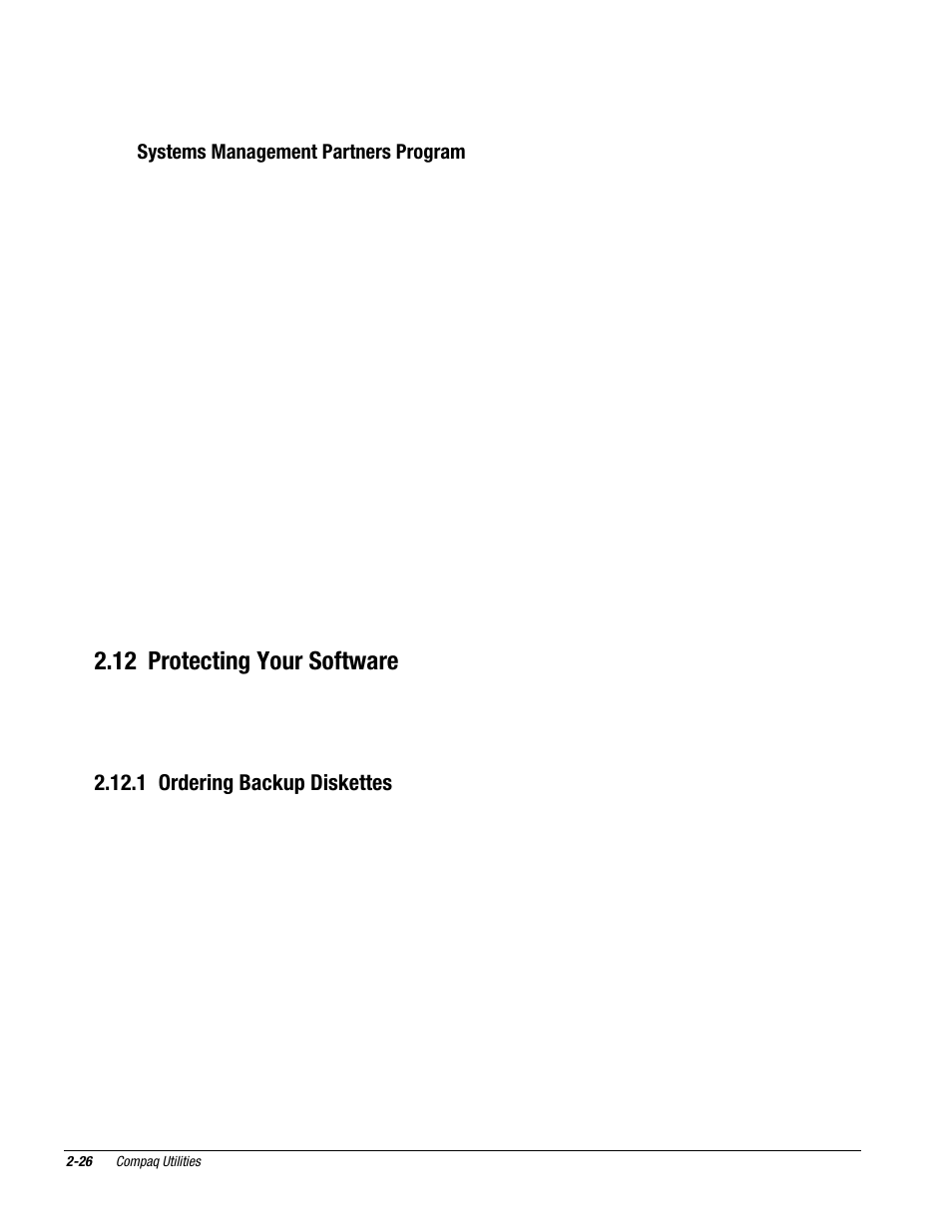 12 protecting your software, 1 ordering backup diskettes | Compaq Deskpro 2000 User Manual | Page 64 / 269