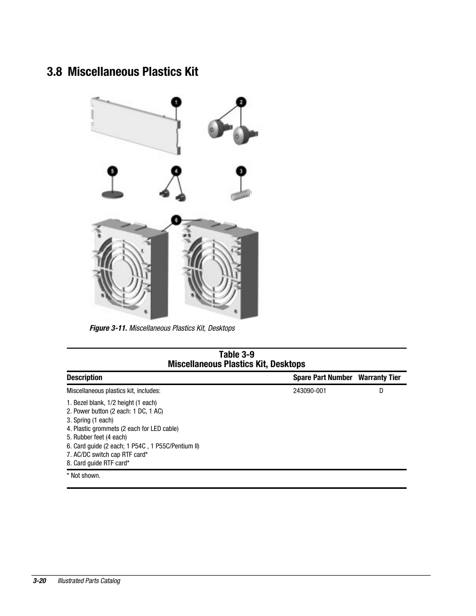 8 miscellaneous plastics kit | Compaq Deskpro 2000 User Manual | Page 85 / 269