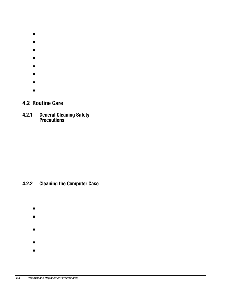 2 routine care, 1 general cleaning safety precautions, 2 cleaning the computer case | Compaq Deskpro 2000 User Manual | Page 97 / 269