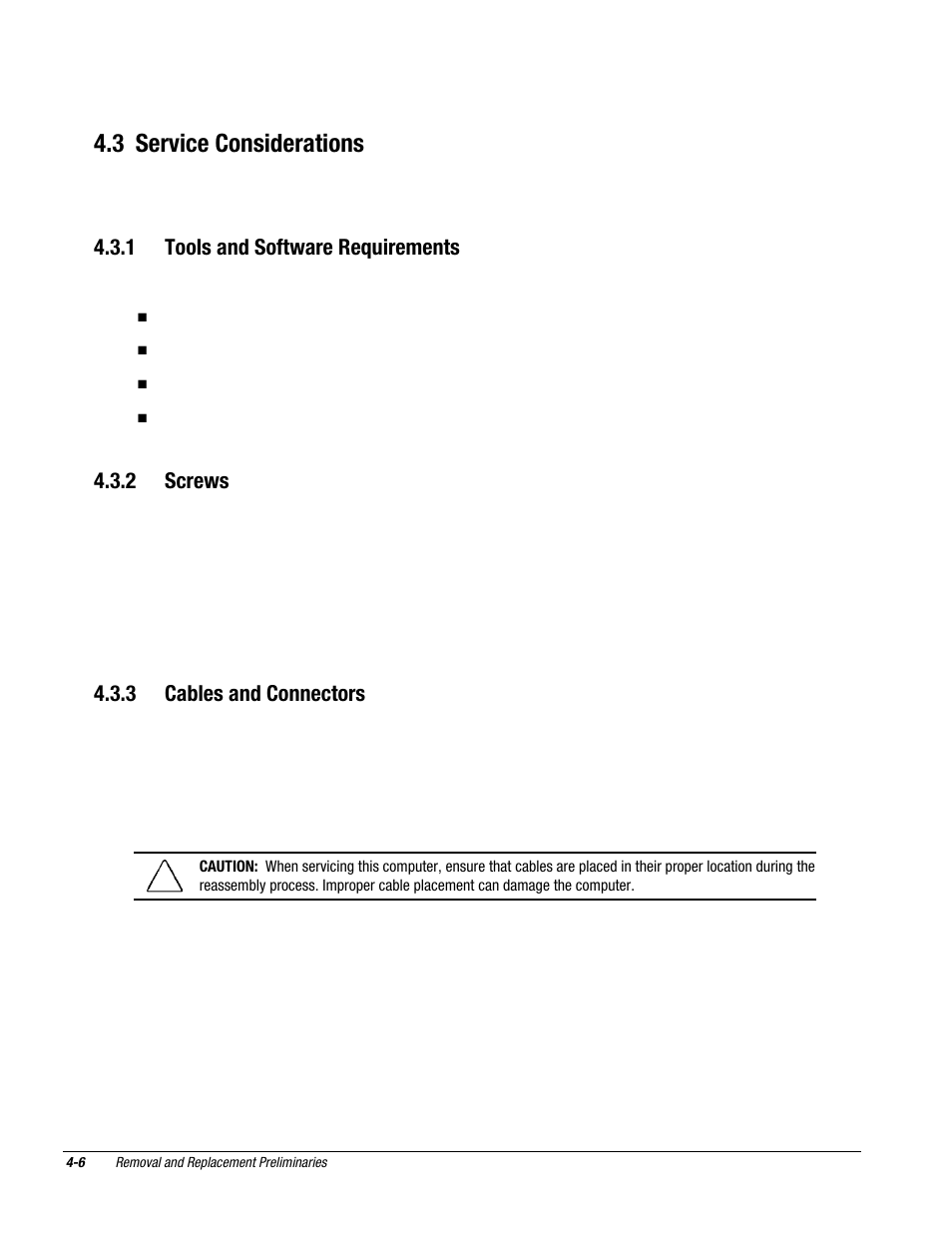 3 service considerations, 1 tools and software requirements, 2 screws | 3 cables and connectors | Compaq Deskpro 2000 User Manual | Page 99 / 269