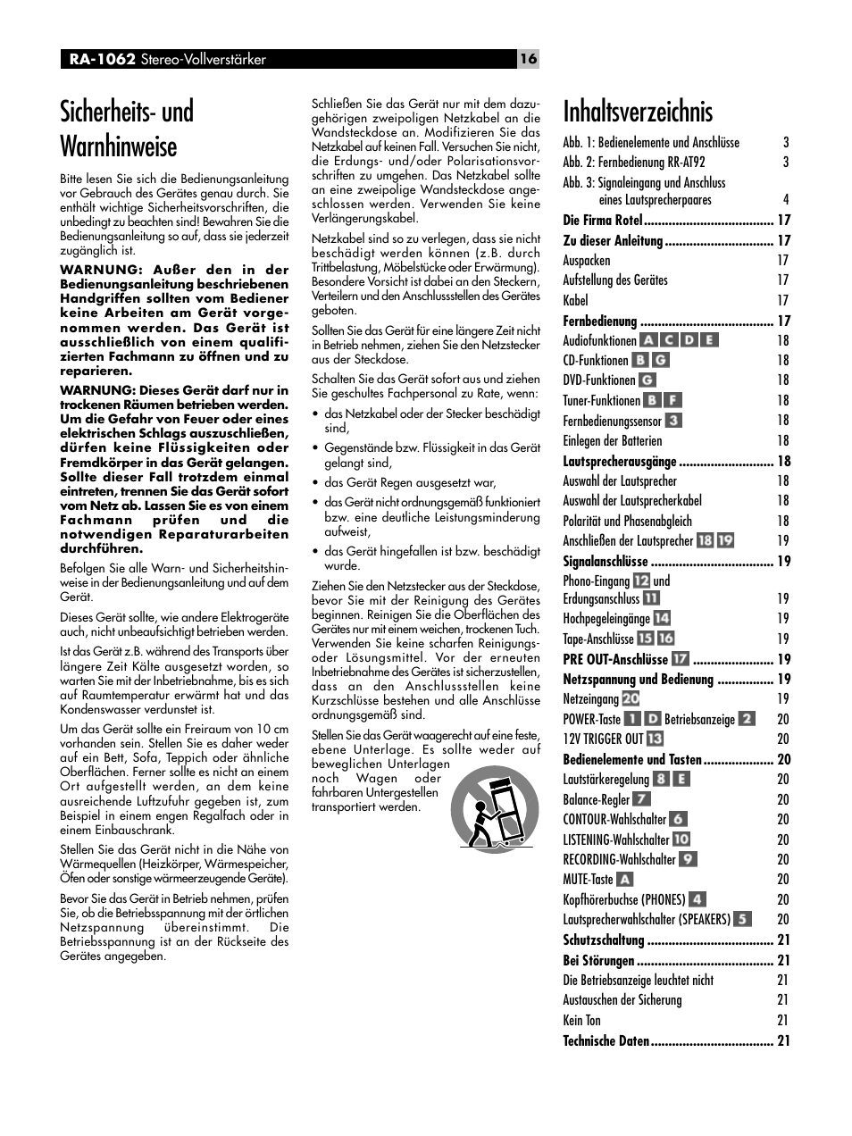 ROTEL RA-1062 User Manual | Page 16 / 46