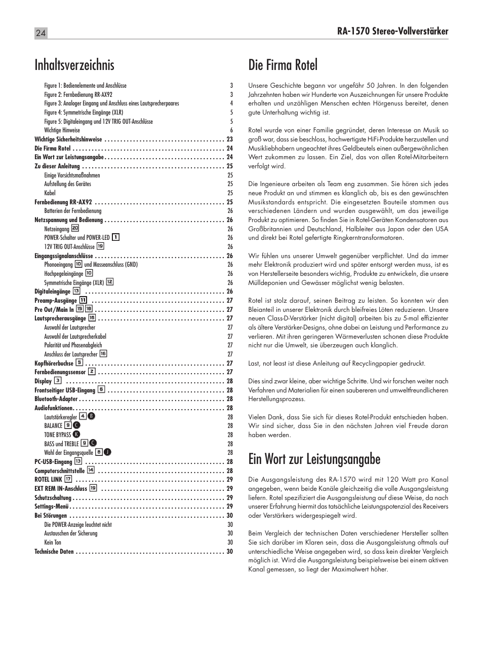 ROTEL RA-1570 User Manual | Page 24 / 76