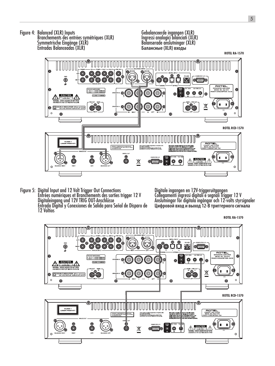 Ra‑1570 stereo integrated amplifier | ROTEL RA-1570 User Manual | Page 5 / 76