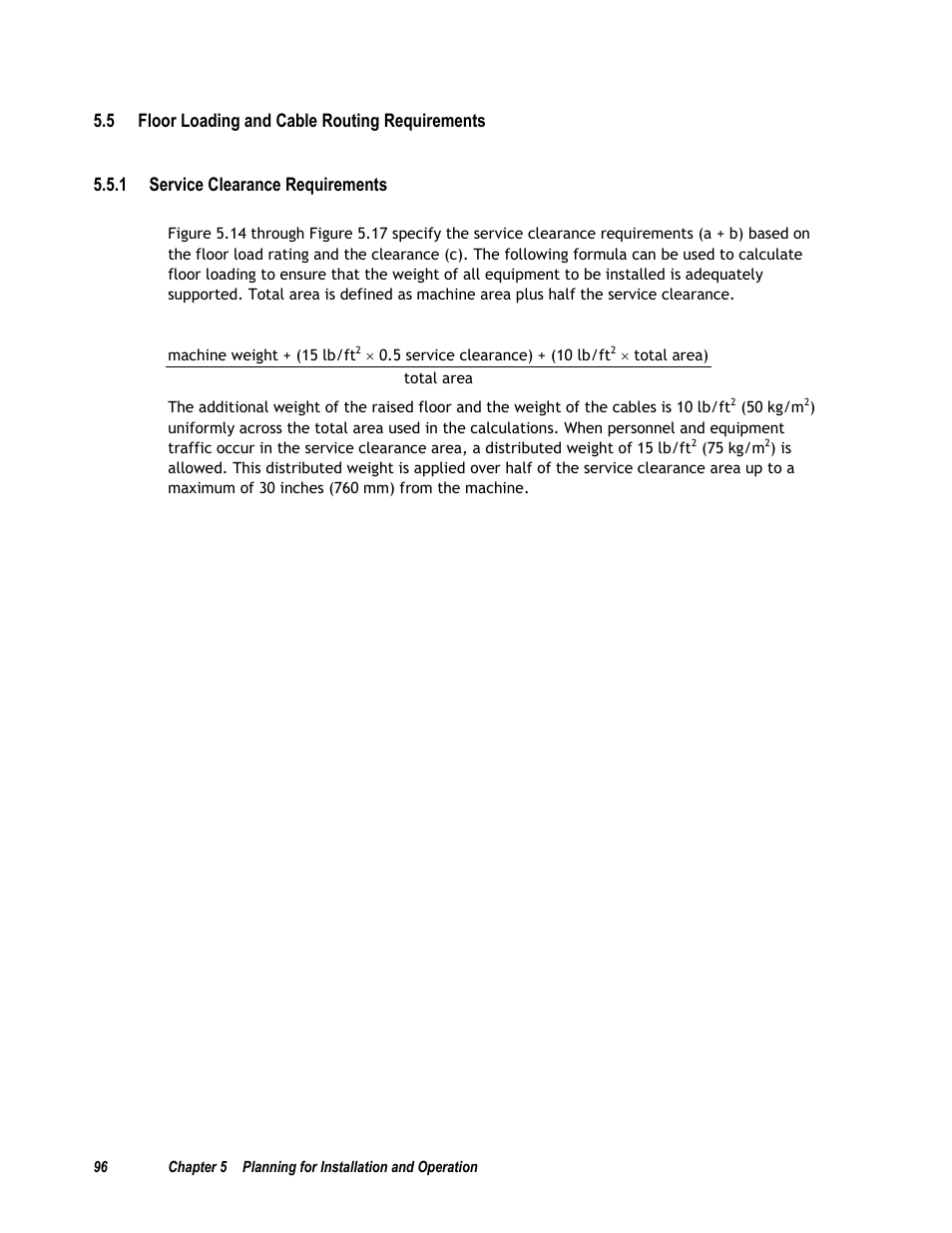 5 floor loading and cable routing requirements, 1 service clearance requirements | Compaq 9900 User Manual | Page 110 / 138