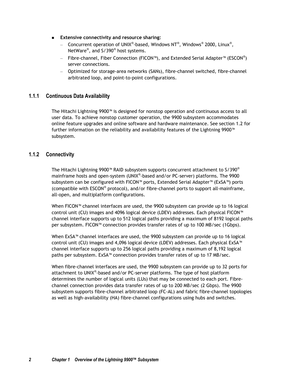 1 continuous data availability, 2 connectivity, 3 s/390® compatibility and functionality | Compaq 9900 User Manual | Page 16 / 138