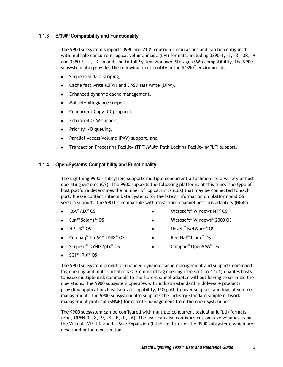 4 open-systems compatibility and functionality, 3 s/390, Compatibility and functionality | Compaq 9900 User Manual | Page 17 / 138