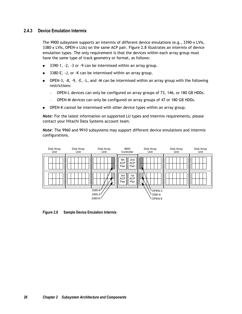 3 device emulation intermix, Figure 2.8 sample device emulation intermix, 5 service processor (svp) | Compaq 9900 User Manual | Page 40 / 138