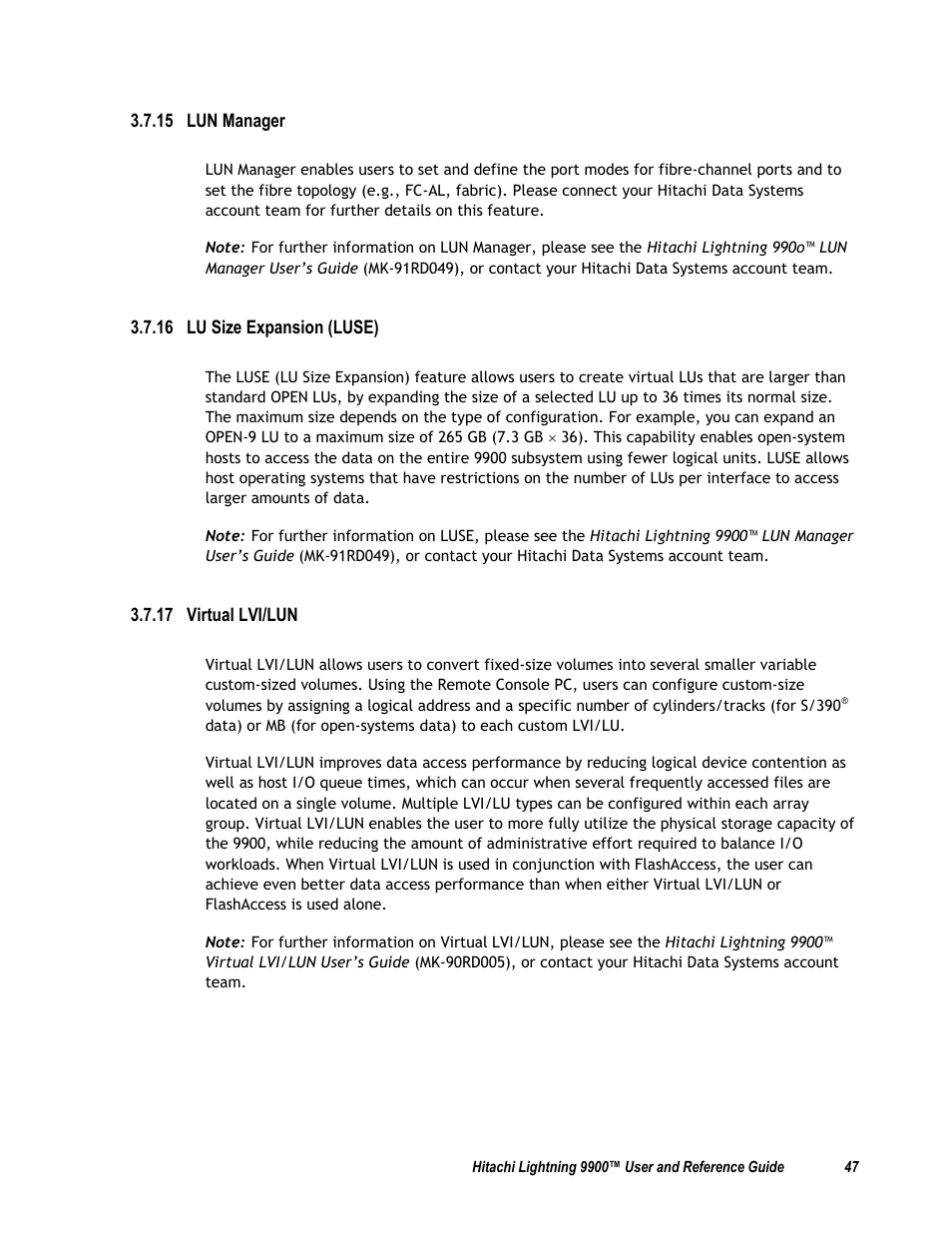 15 lun manager, 16 lu size expansion (luse), 17 virtual lvi/lun | 18 flashaccess | Compaq 9900 User Manual | Page 61 / 138