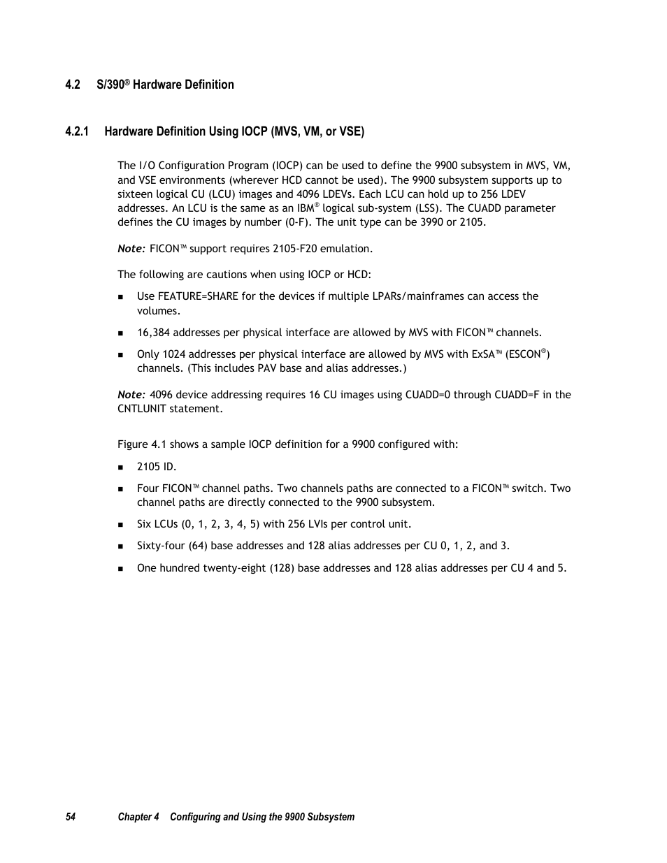 2 s/390® hardware definition, 1 hardware definition using iocp (mvs, vm, or vse), 2 s/390 | Compaq 9900 User Manual | Page 68 / 138