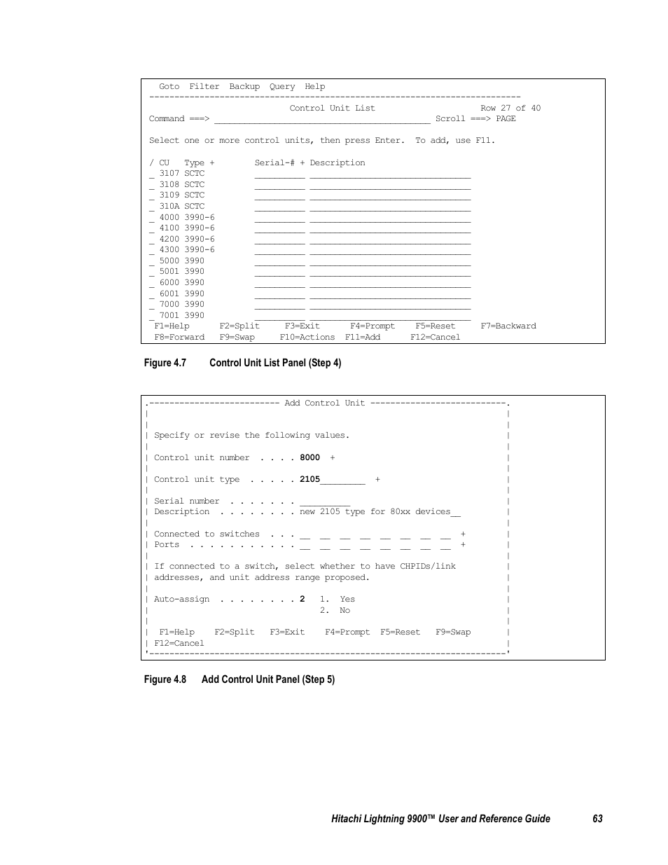 Figure 4.7 control unit list panel (step 4) | Compaq 9900 User Manual | Page 77 / 138