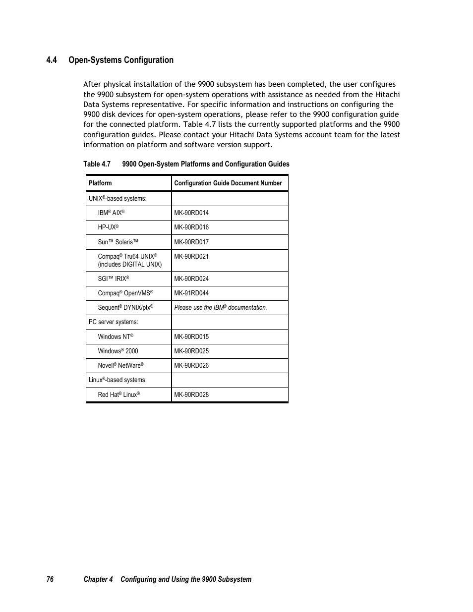 4 open-systems configuration, 1 configuring the fibre-channel ports | Compaq 9900 User Manual | Page 90 / 138