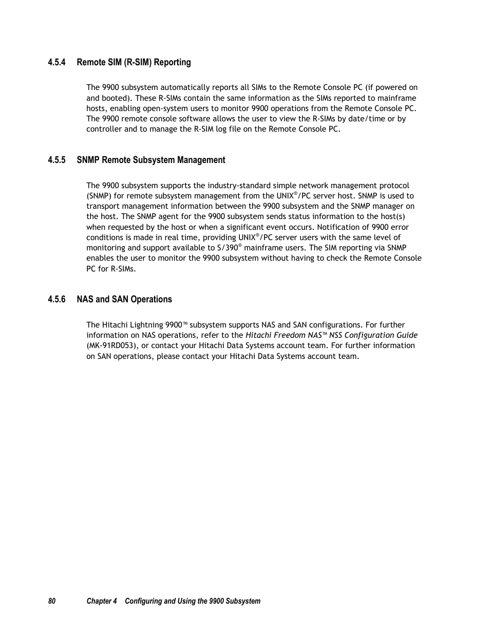 5 snmp remote subsystem management, 6 nas and san operations | Compaq 9900 User Manual | Page 94 / 138