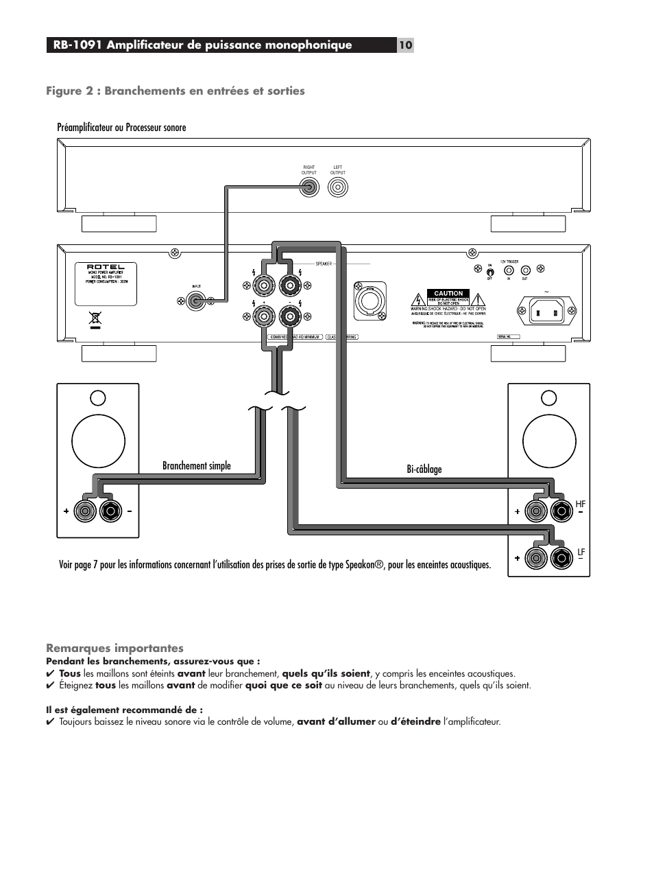 ROTEL RB-1091 User Manual | Page 10 / 52