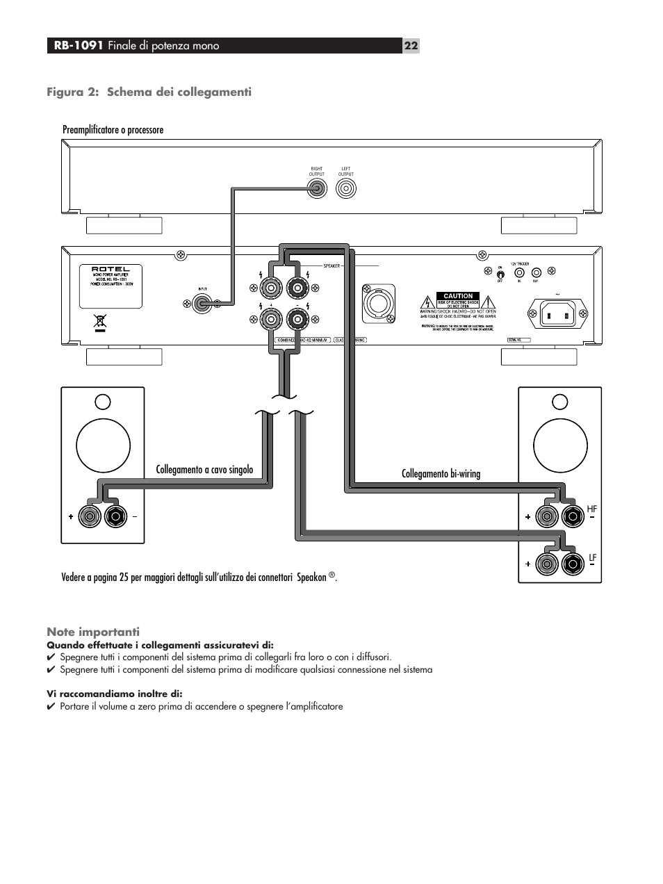 ROTEL RB-1091 User Manual | Page 22 / 52