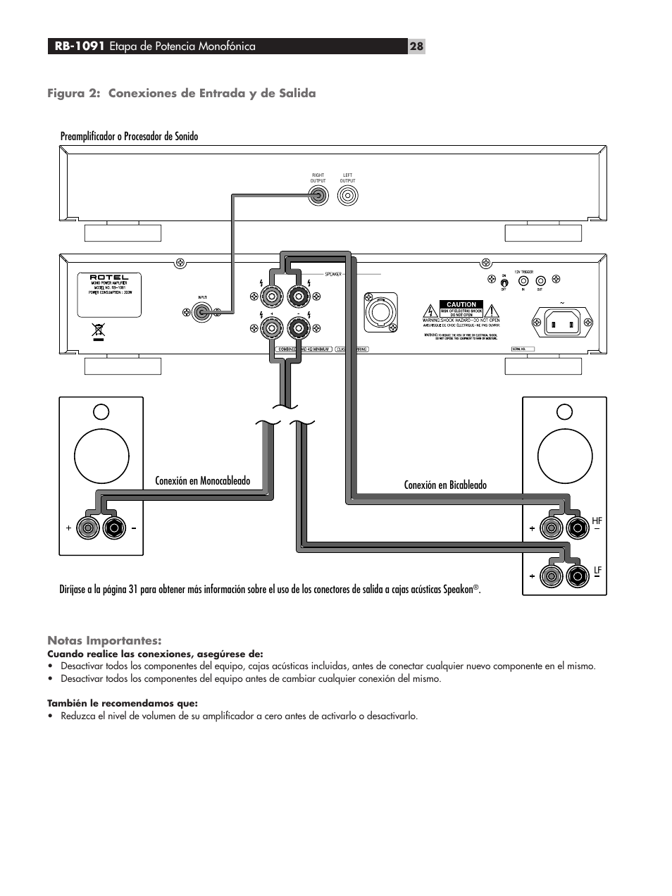 ROTEL RB-1091 User Manual | Page 28 / 52