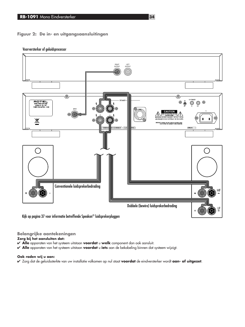 ROTEL RB-1091 User Manual | Page 34 / 52