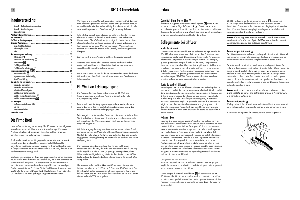 ROTEL RB-1510 User Manual | Page 18 / 51