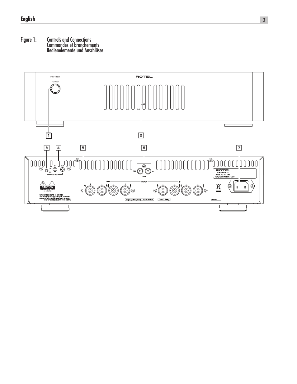 ROTEL RB-1562 User Manual | Page 3 / 20