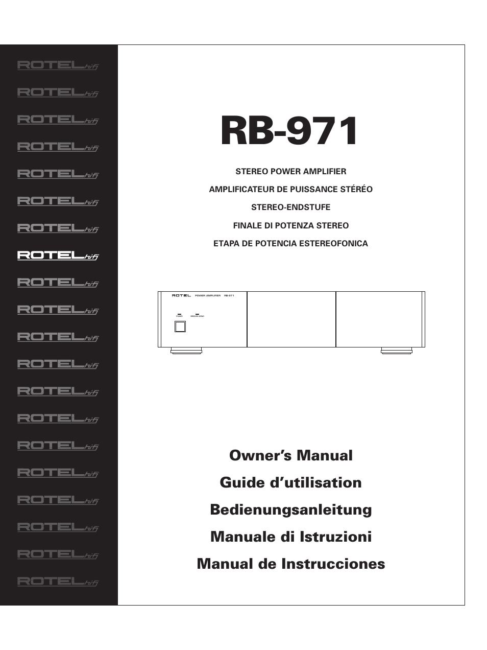 ROTEL RB971 User Manual | 30 pages