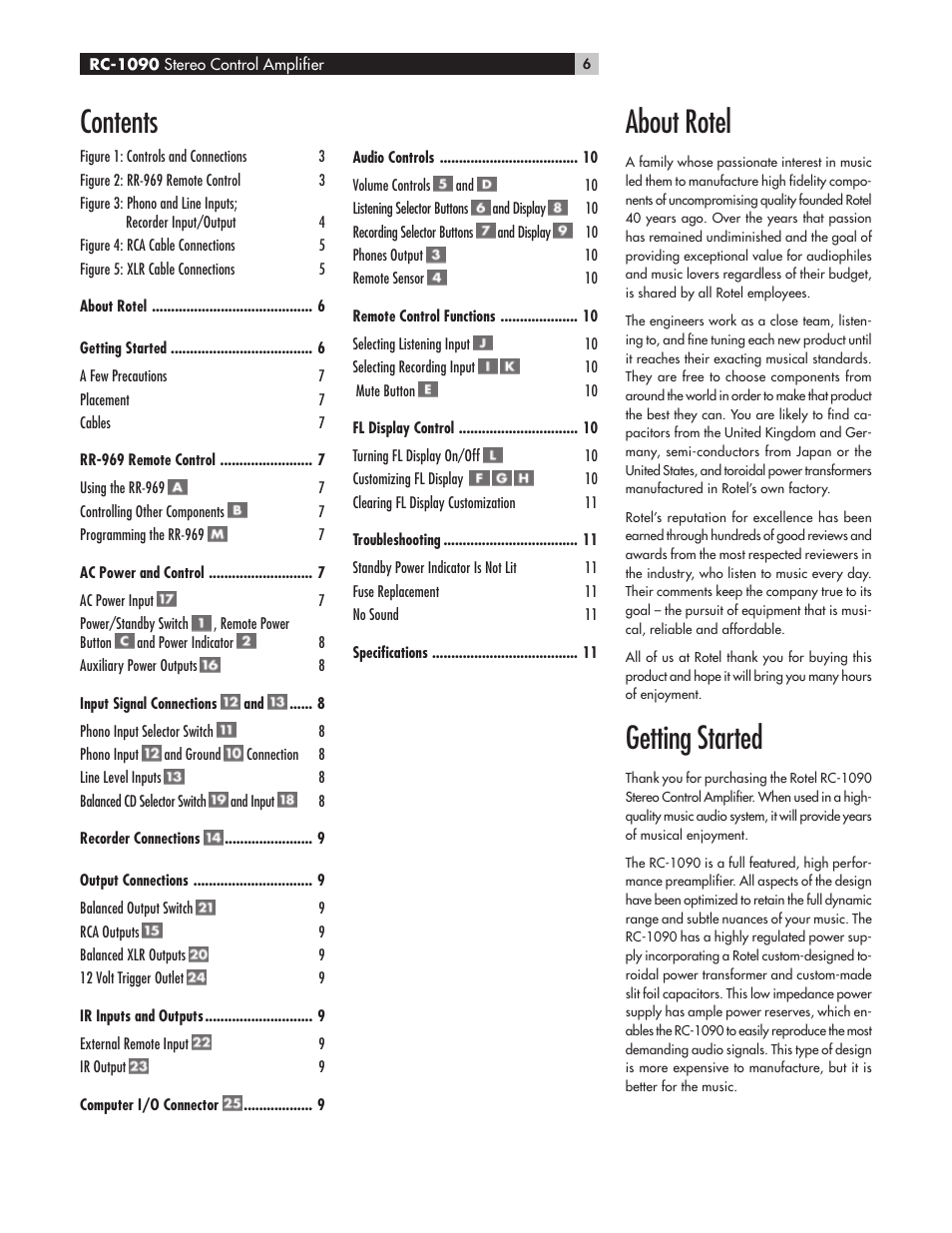 ROTEL RC1090 User Manual | Page 6 / 46