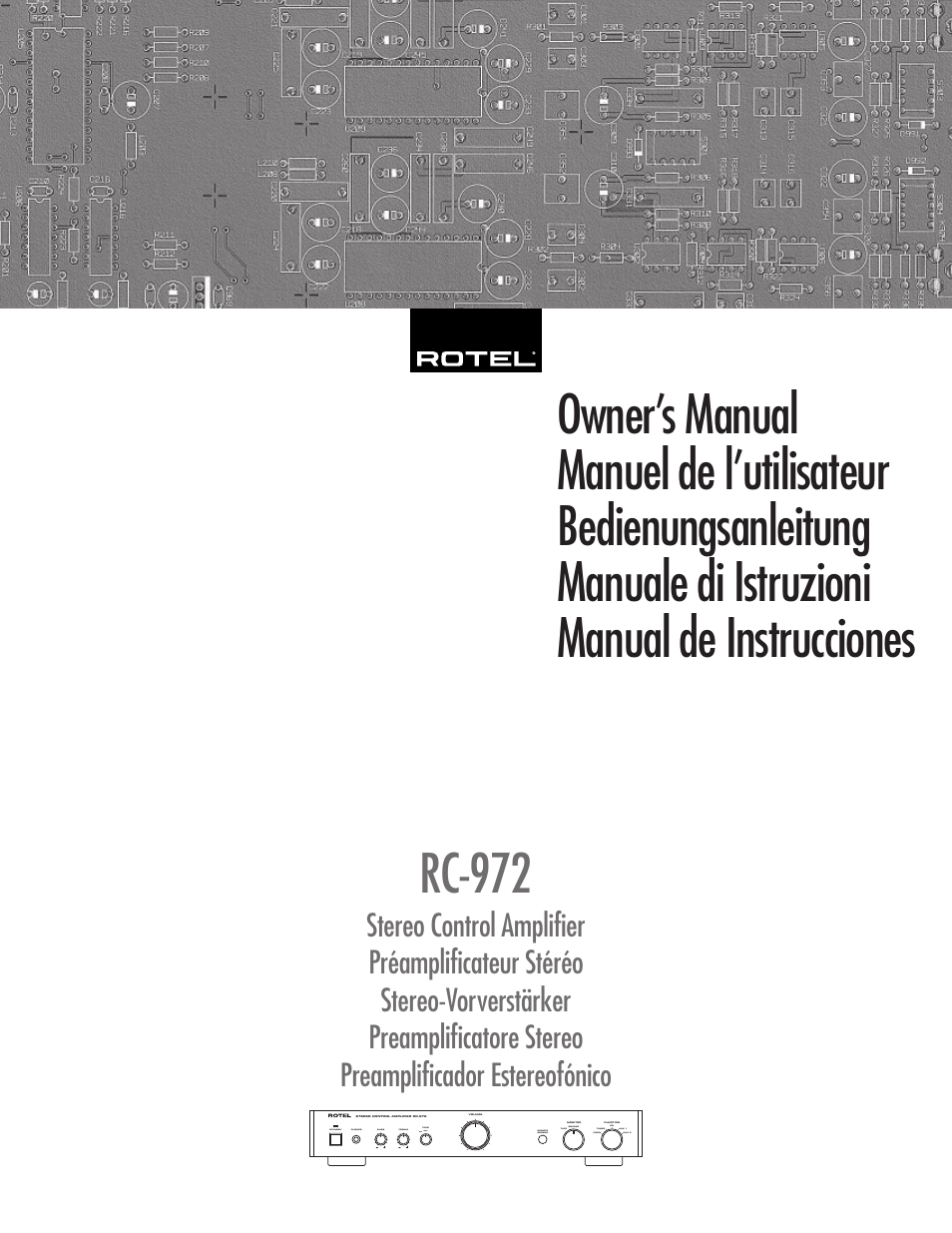 ROTEL RC972 User Manual | 34 pages