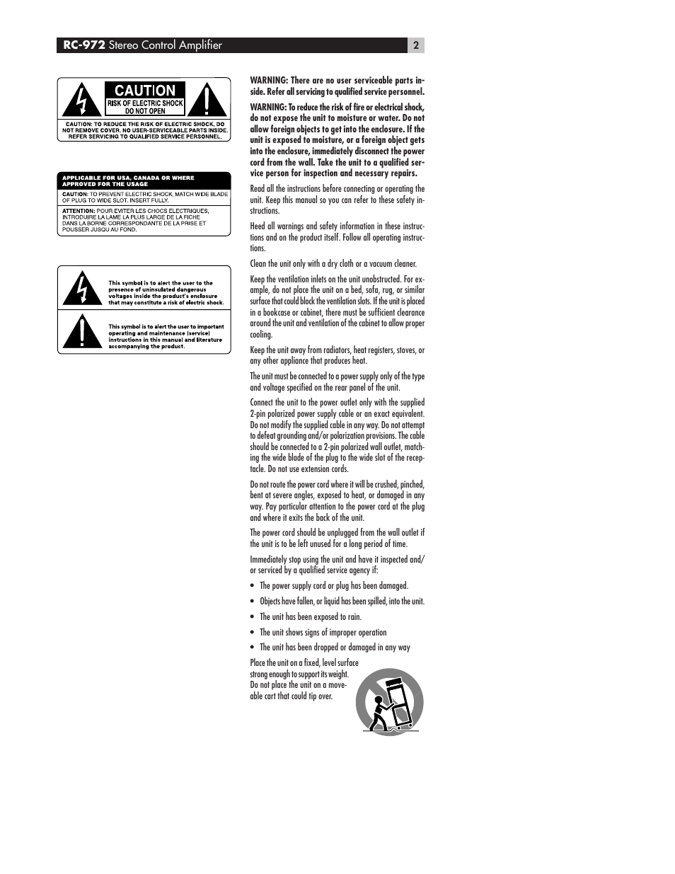 ROTEL RC972 User Manual | Page 2 / 34