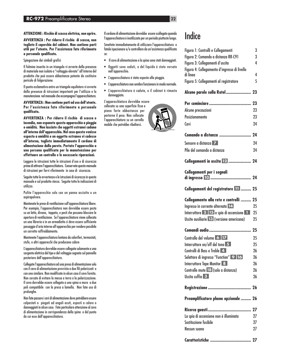 Indice | ROTEL RC972 User Manual | Page 22 / 34