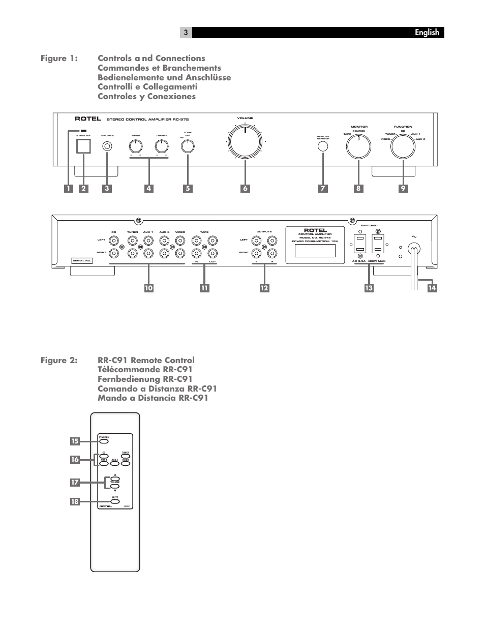 ROTEL RC972 User Manual | Page 3 / 34