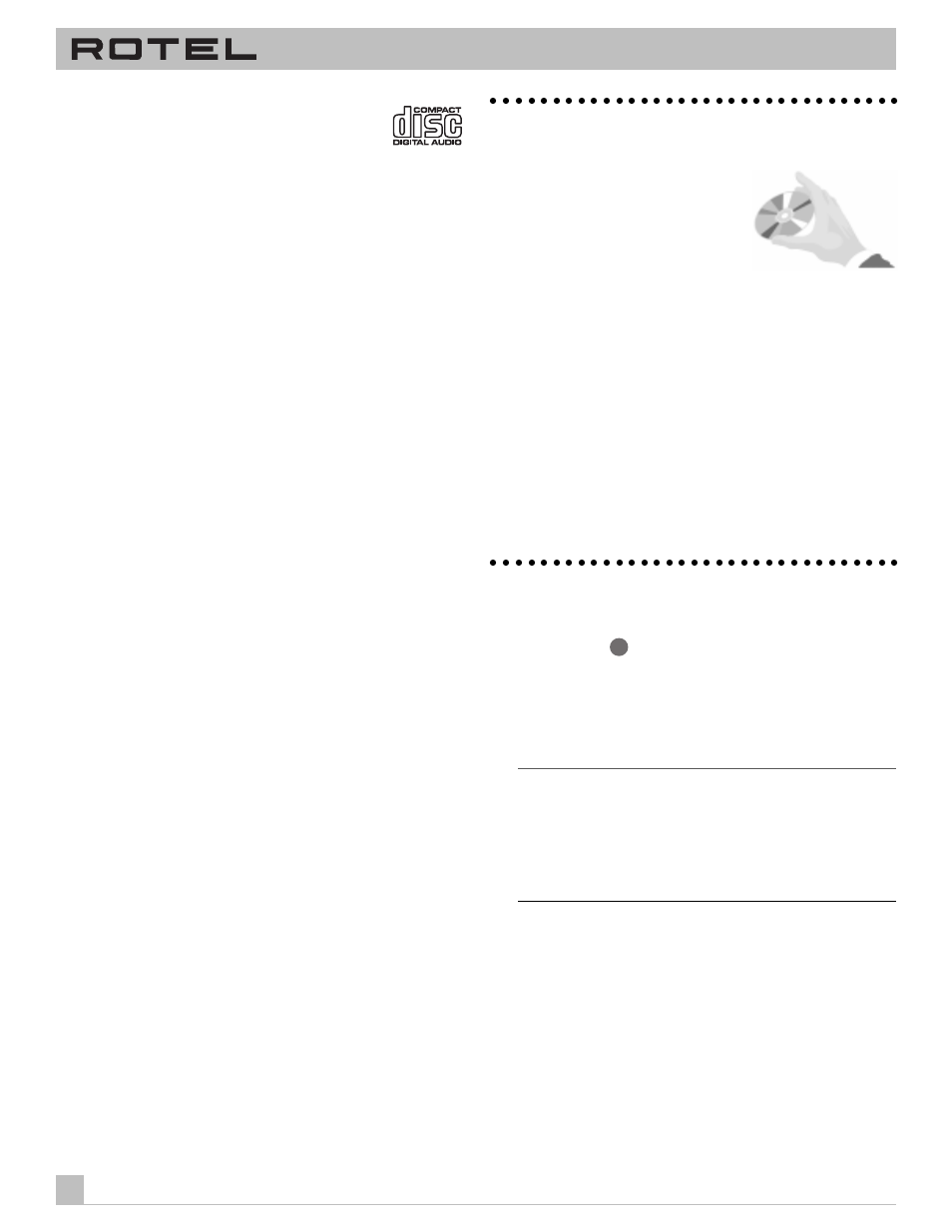 Handhabung der cds, Netzspannung und bedienung | ROTEL RCC955 User Manual | Page 26 / 54