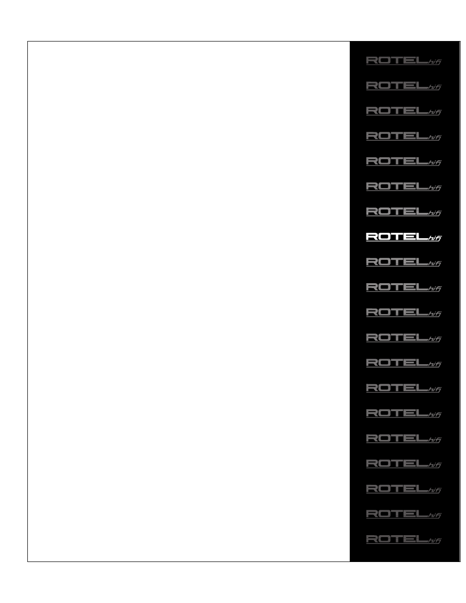 Rcc-955 | ROTEL RCC955 User Manual | Page 54 / 54