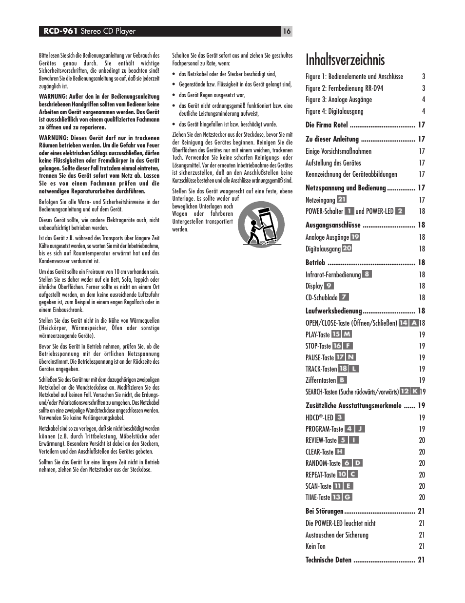 ROTEL RCD961 User Manual | Page 16 / 40
