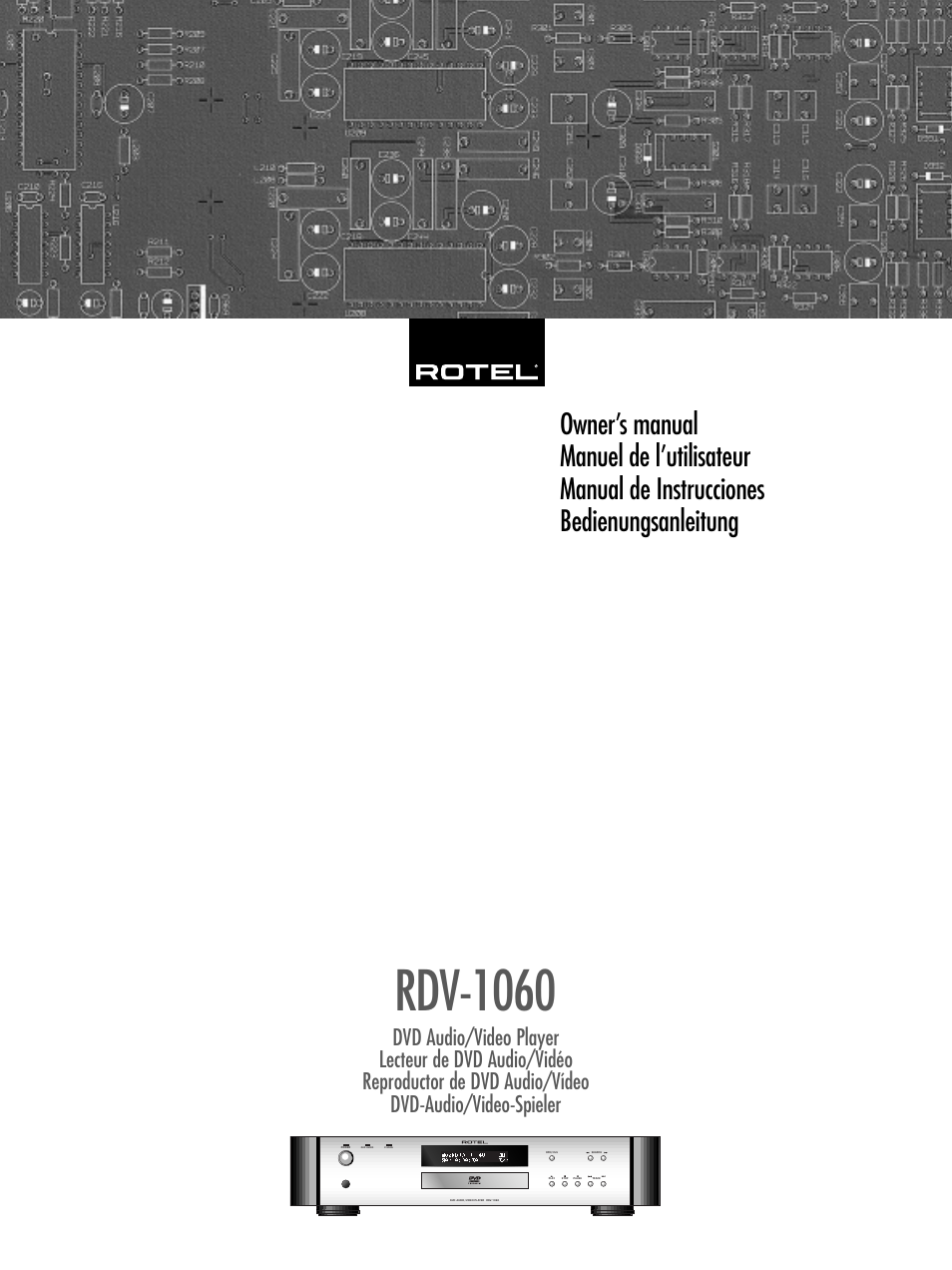 ROTEL RDV-1060 User Manual | 108 pages