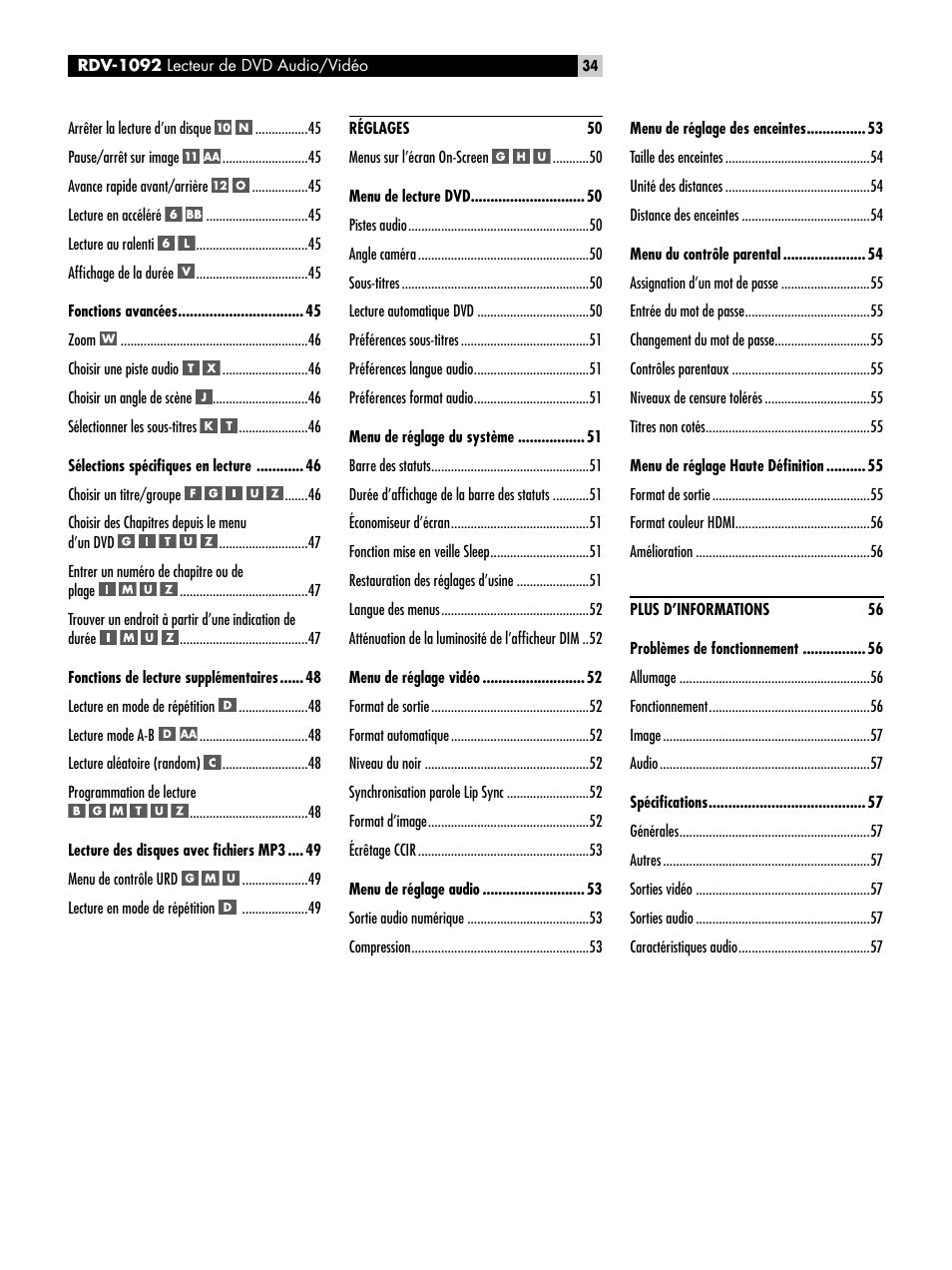 ROTEL RDV-1092 User Manual | Page 34 / 83