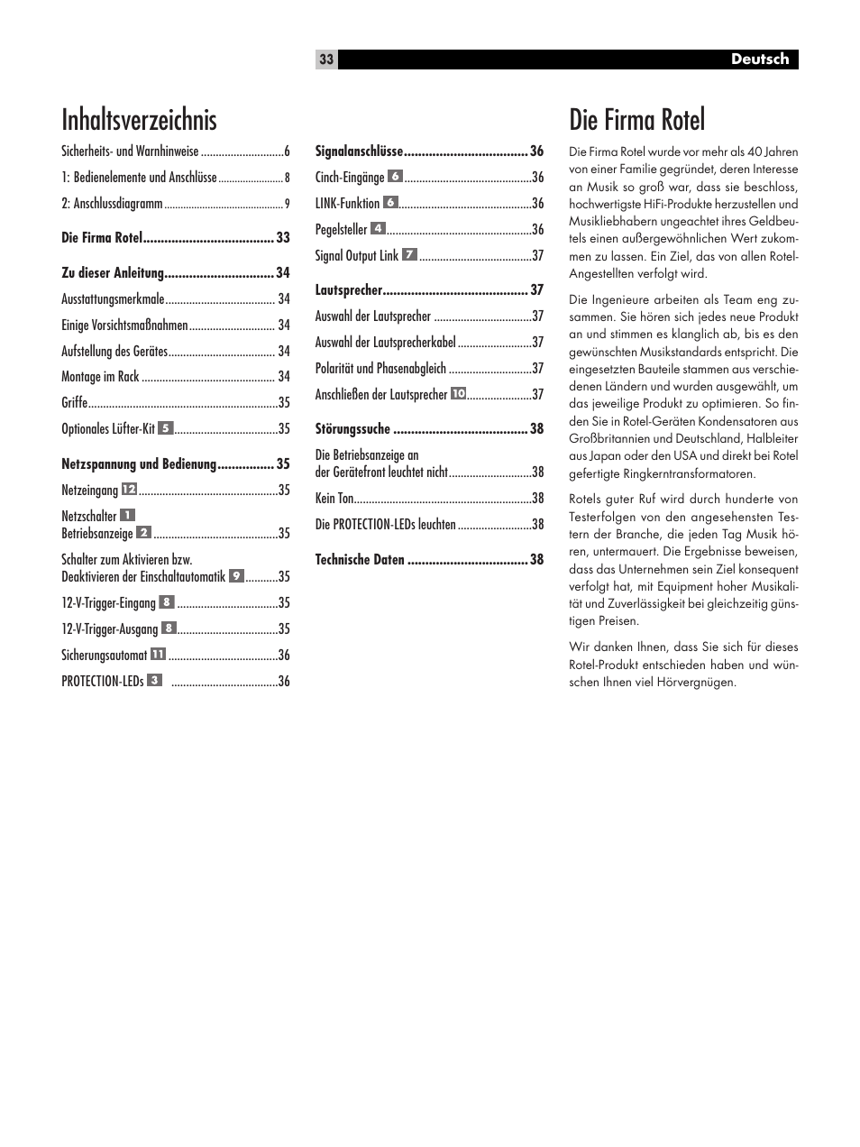 ROTEL RKB-650 User Manual | Page 33 / 56