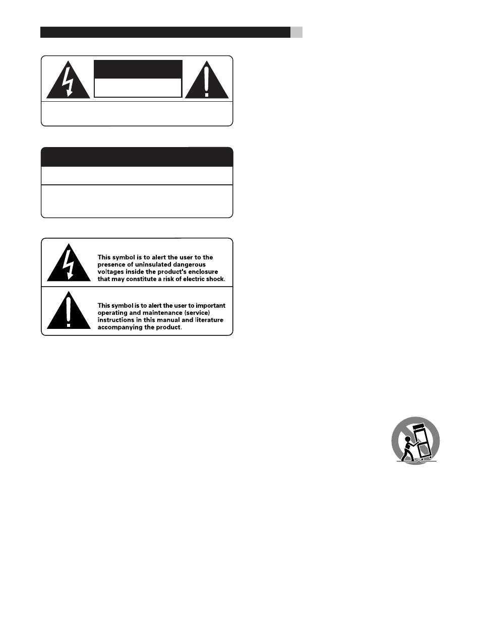 Caution, Risk of electric shock do not open | ROTEL RMB-1075 User Manual | Page 2 / 34