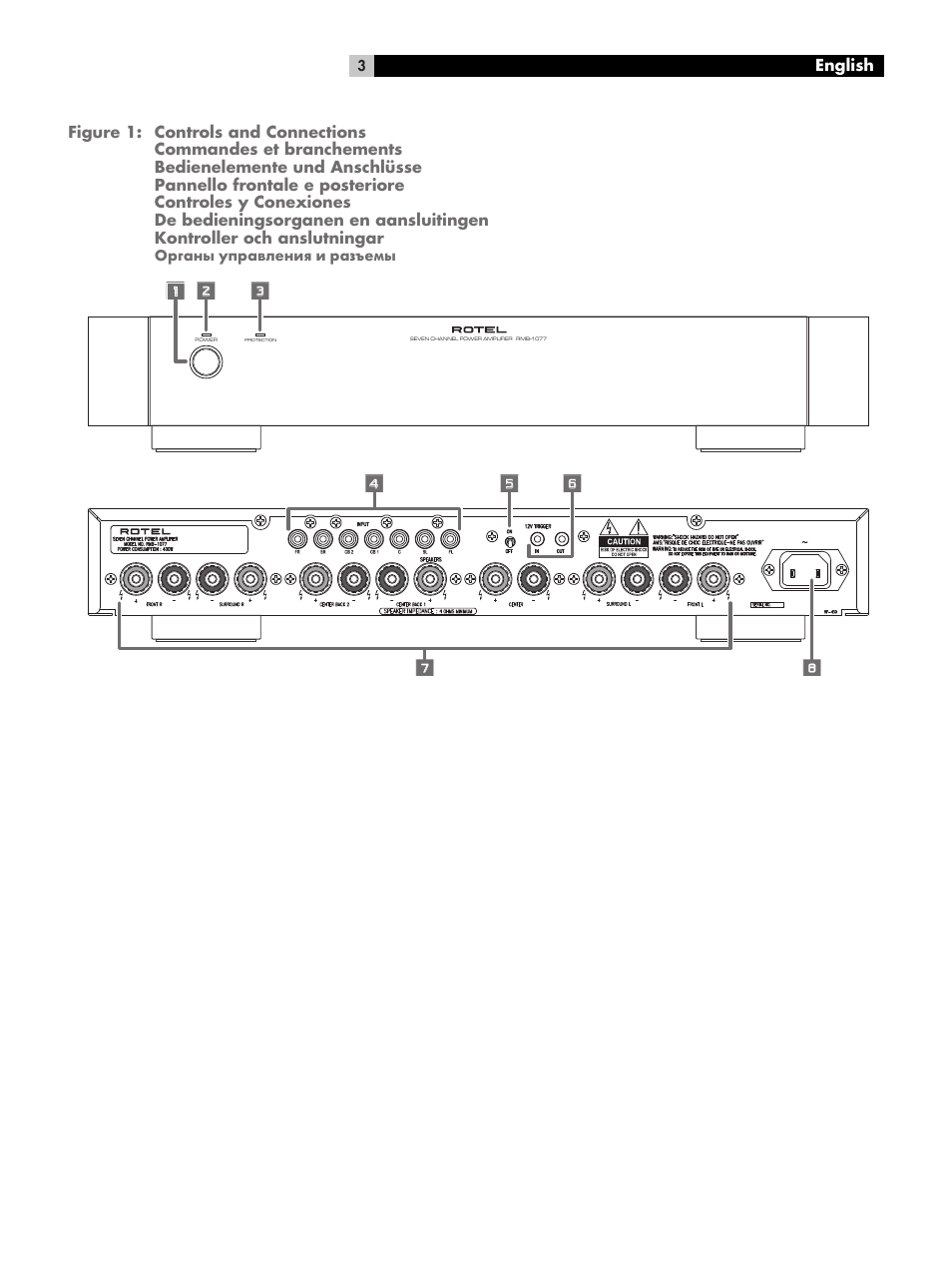 ROTEL RMB-1077 User Manual | Page 3 / 44