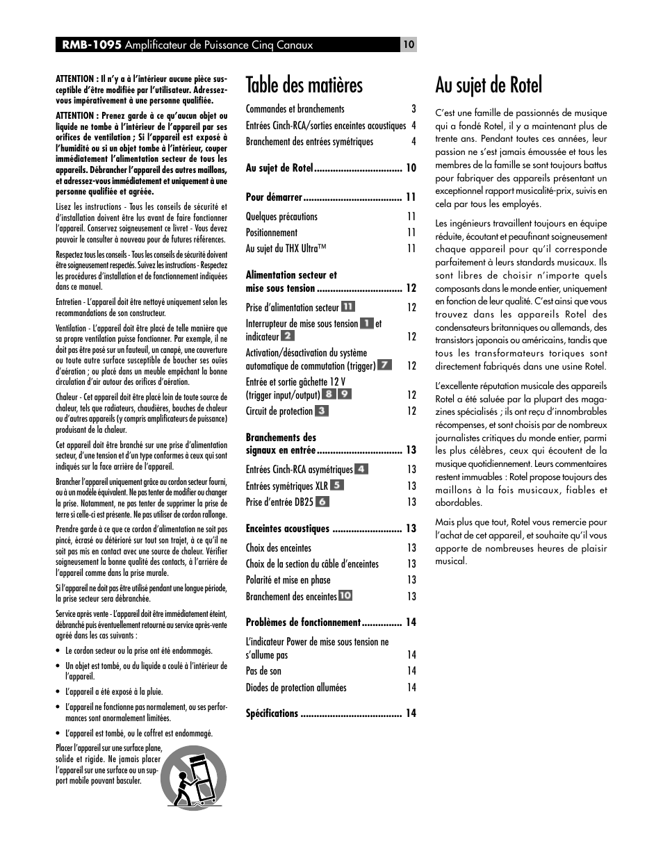 ROTEL RMB-1095 User Manual | Page 10 / 34