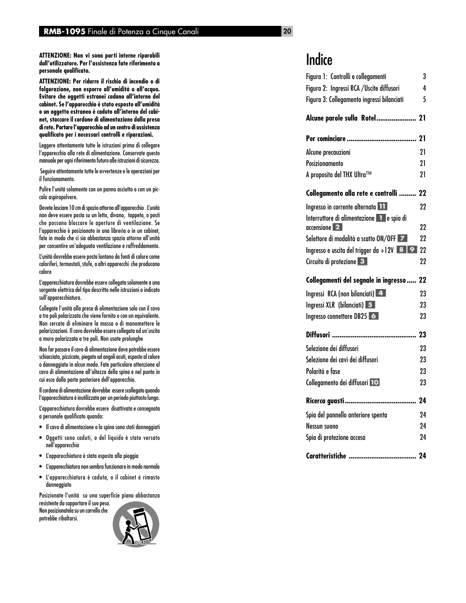 Indice | ROTEL RMB-1095 User Manual | Page 20 / 34