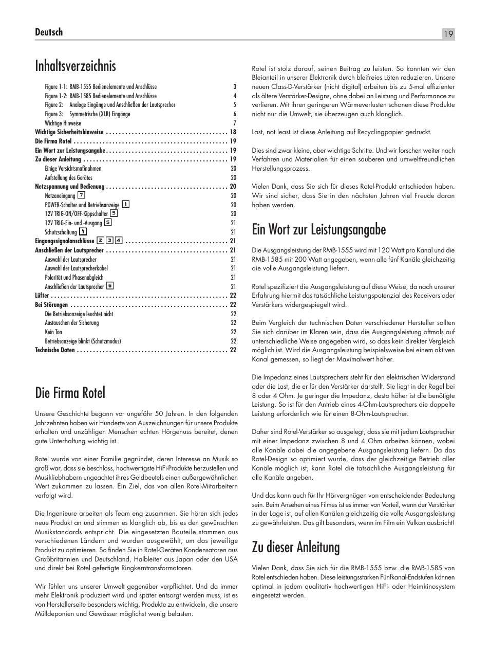 ROTEL RMB-1555 User Manual | Page 19 / 51