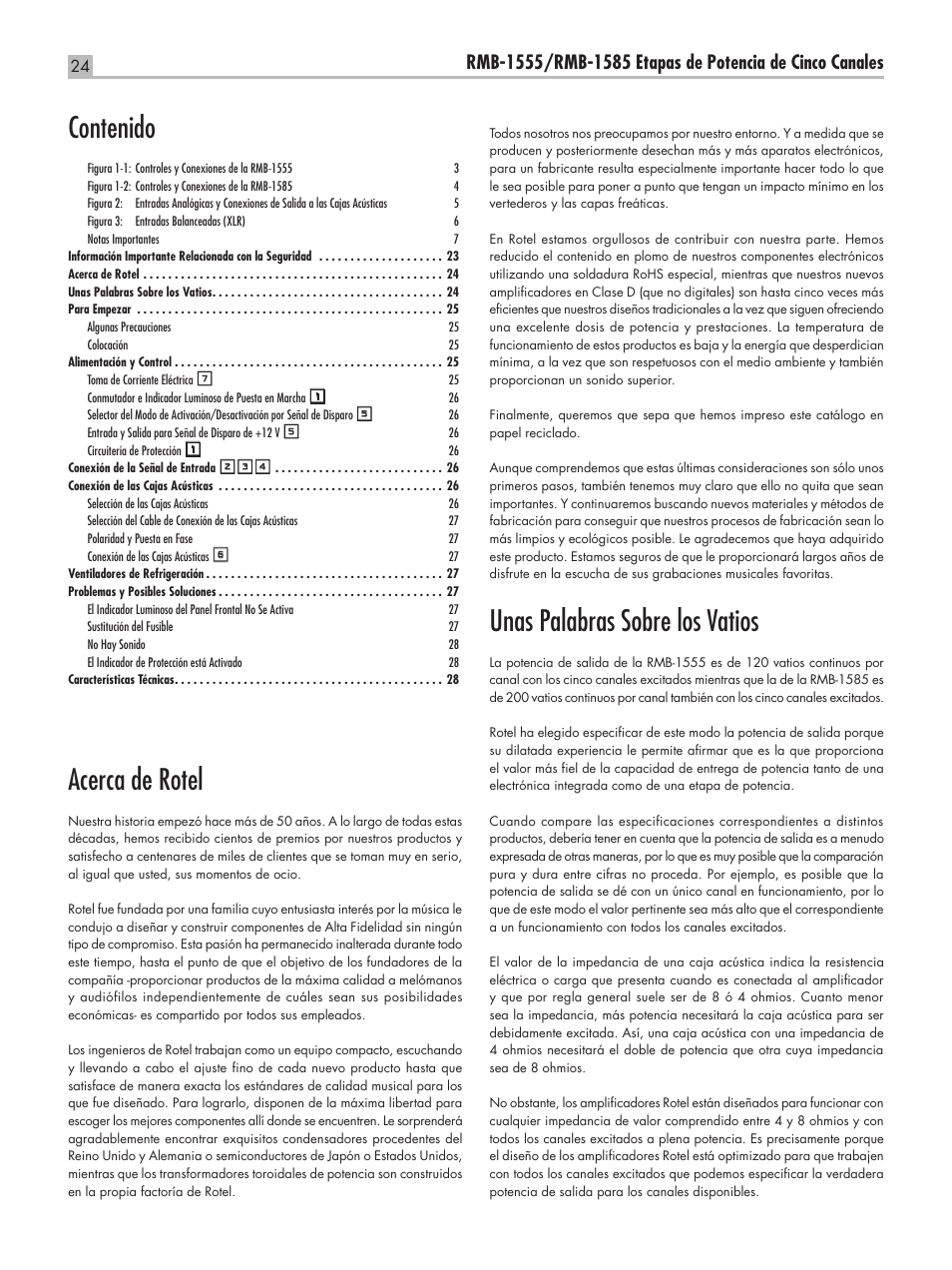 ROTEL RMB-1555 User Manual | Page 24 / 51