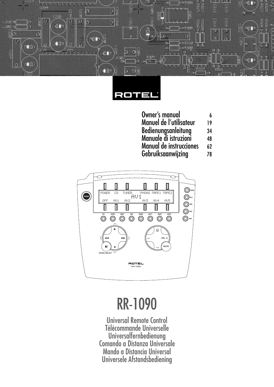 ROTEL RR1090 User Manual | 96 pages