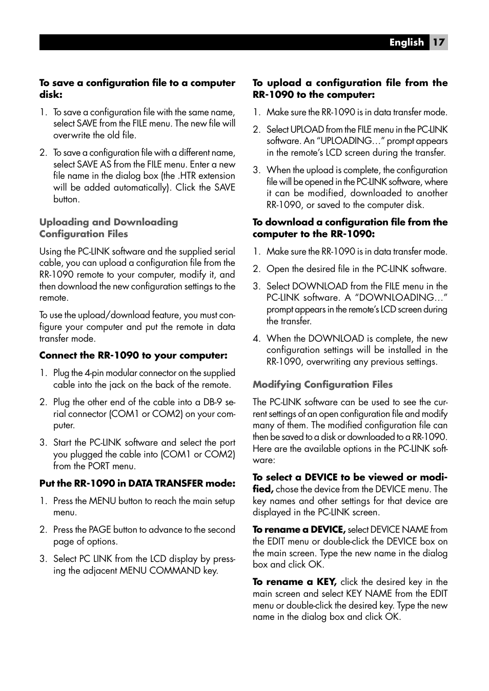 ROTEL RR1090 User Manual | Page 17 / 96