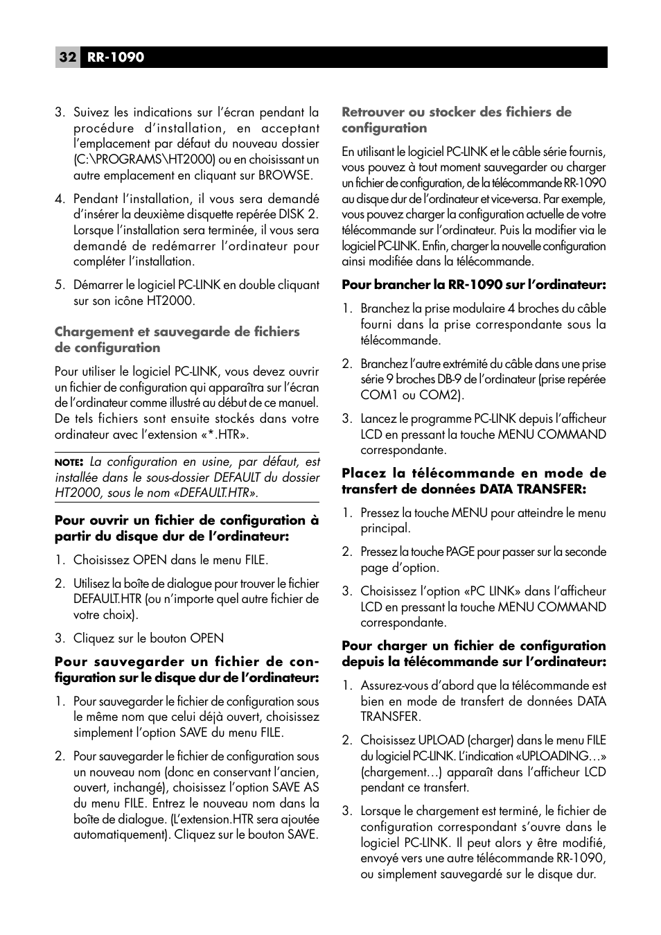 ROTEL RR1090 User Manual | Page 32 / 96