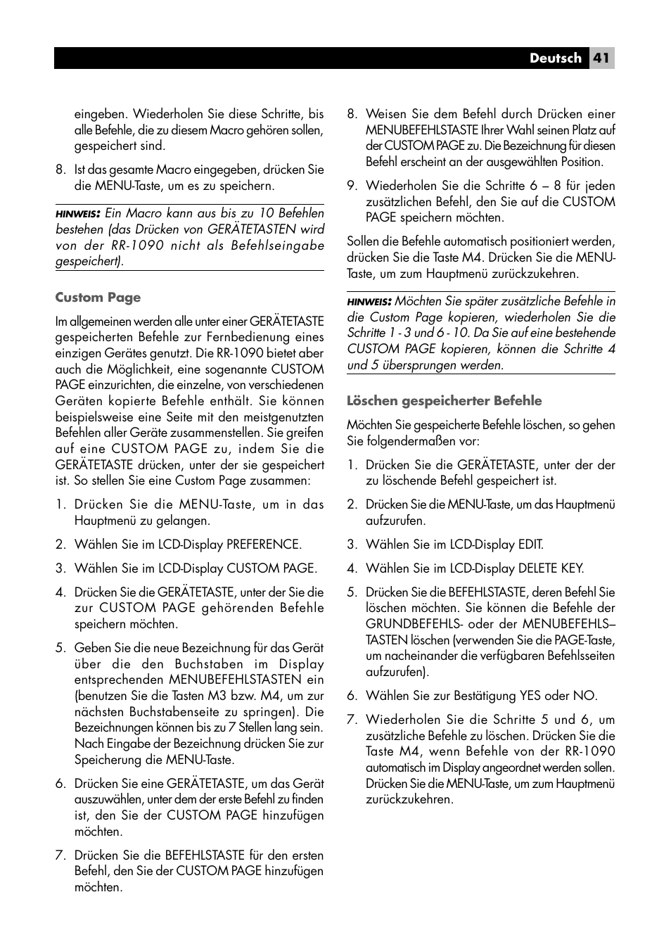 ROTEL RR1090 User Manual | Page 41 / 96