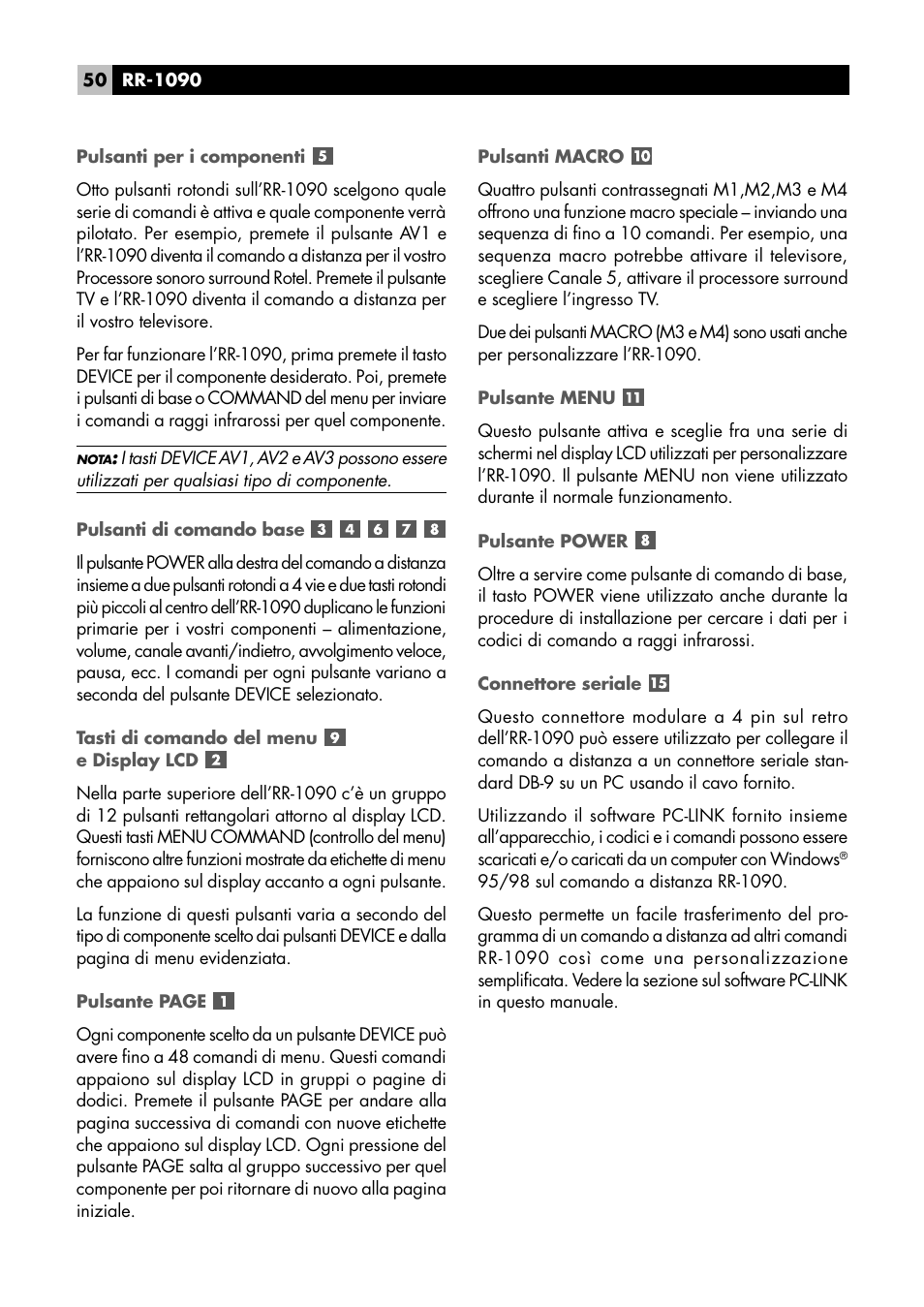 ROTEL RR1090 User Manual | Page 50 / 96